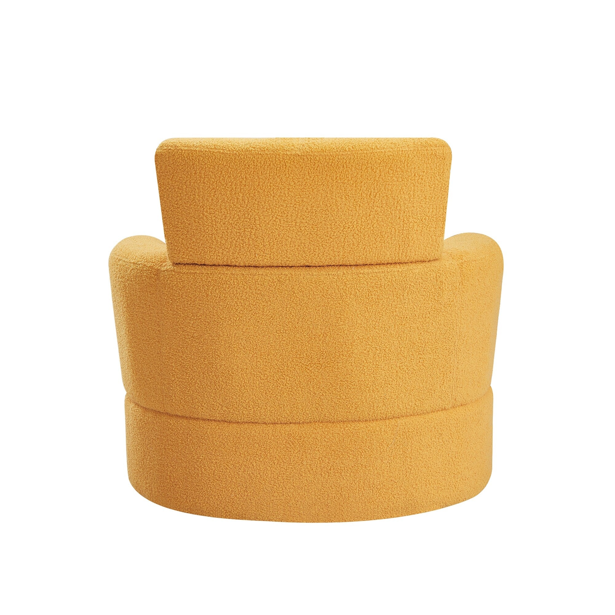 Fauteuil pivotant à 360°, fauteuil tonneau rembourré avec appui-tête réglable, fauteuil rond pivotant moderne pour salon