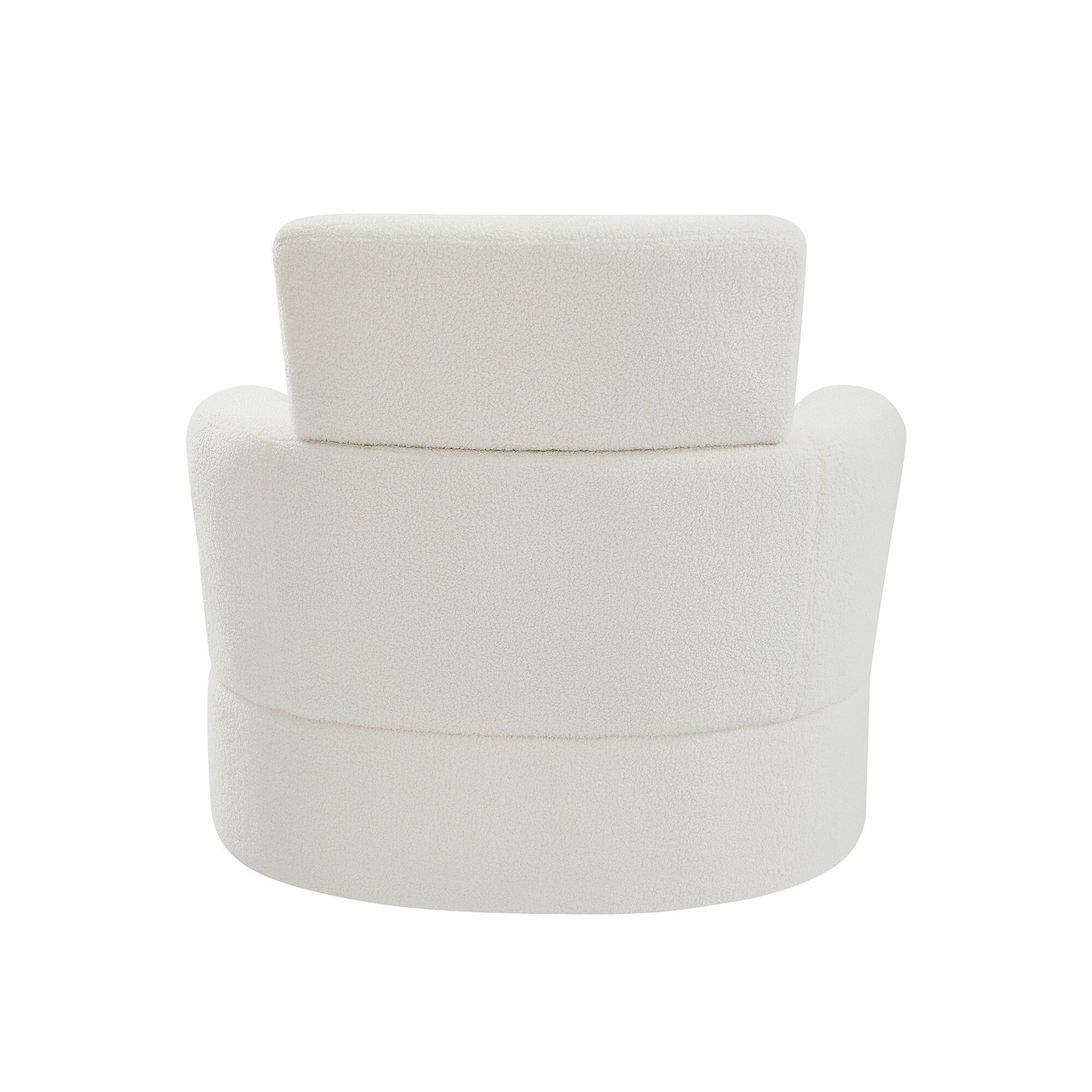 Fauteuil pivotant à 360°, fauteuil tonneau rembourré avec appui-tête réglable, fauteuil rond pivotant moderne pour salon