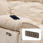 Fauteuil inclinable électrique pivotant à 360°, dossier haut moelleux, siège spacieux, plusieurs positions d'inclinaison pour un confort ultime