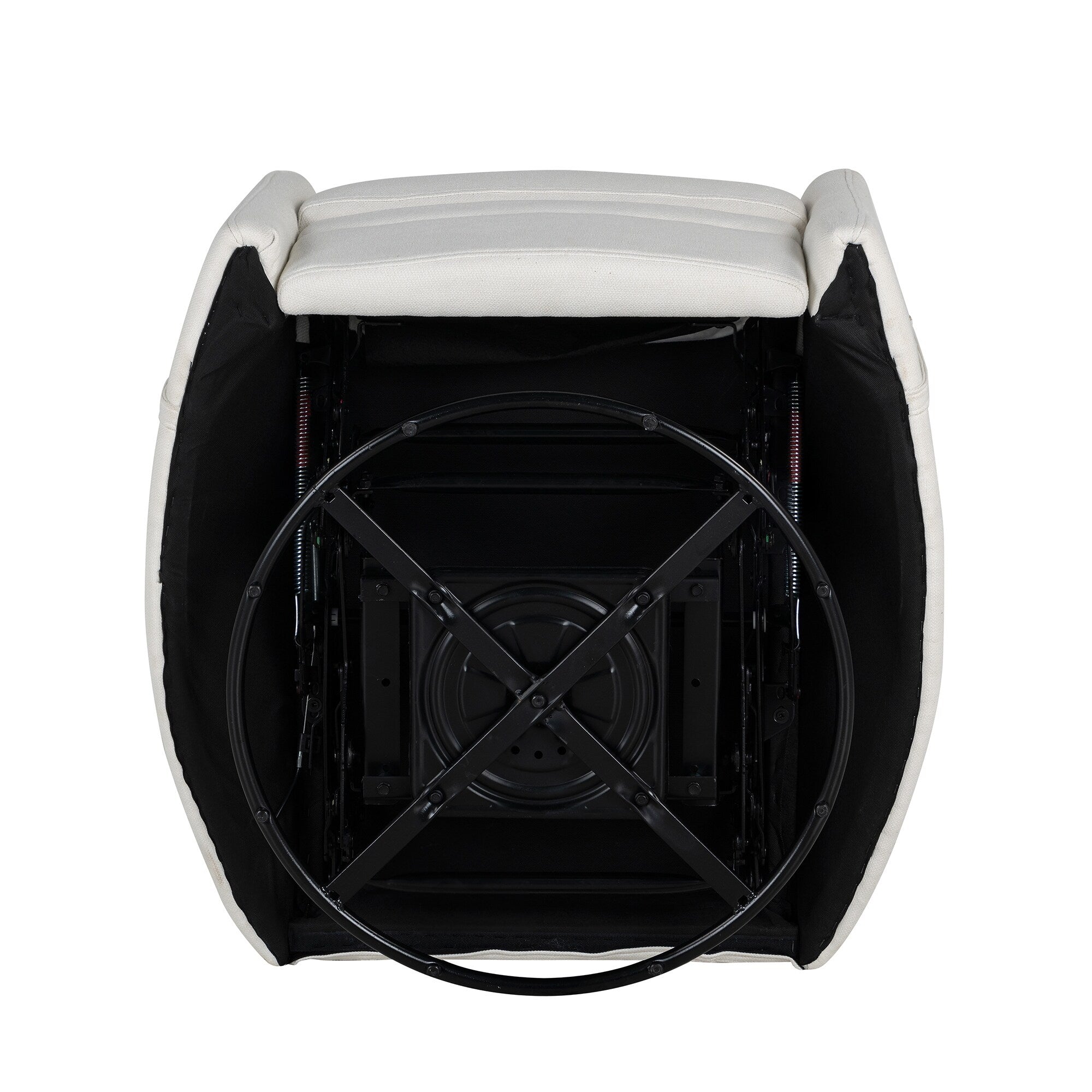 Fauteuil inclinable manuel pivotant à 360° avec dossier basculant et réglable