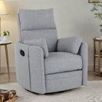 Fauteuil inclinable manuel pivotant à 360° avec dossier réglable et accoudoirs ergonomiques