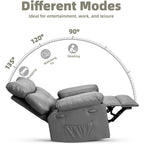 Fauteuils inclinables surdimensionnés pivotants à 360° avec chauffage et massage - Fauteuil inclinable paresseux