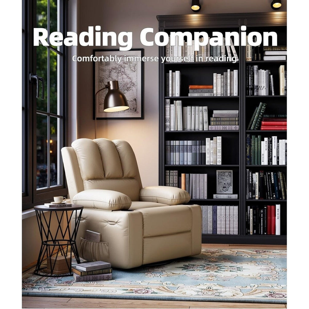 Fauteuils inclinables surdimensionnés pivotants à 360° avec chauffage et massage