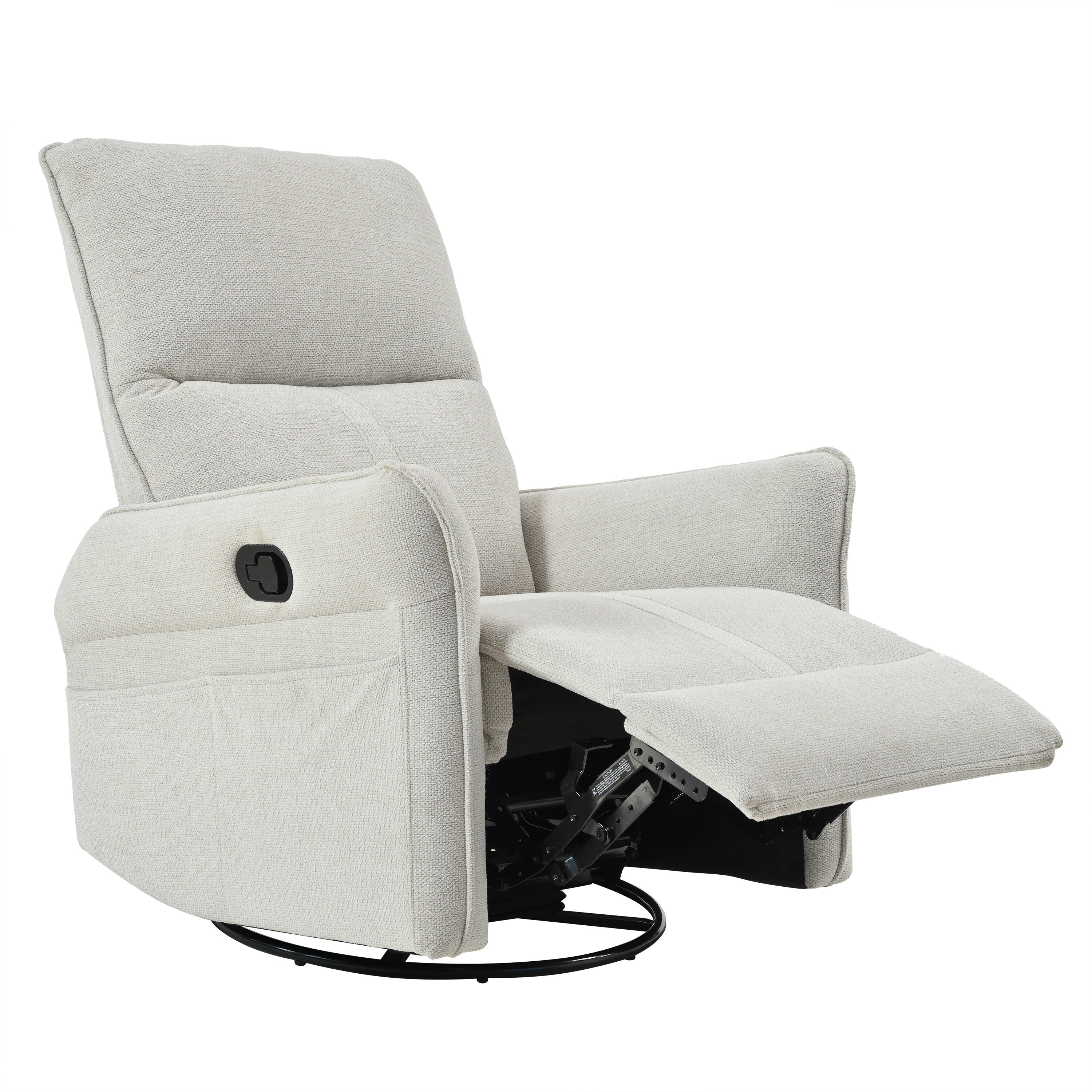 Fauteuil inclinable manuel pivotant à 360° pour salon et chambre à coucher