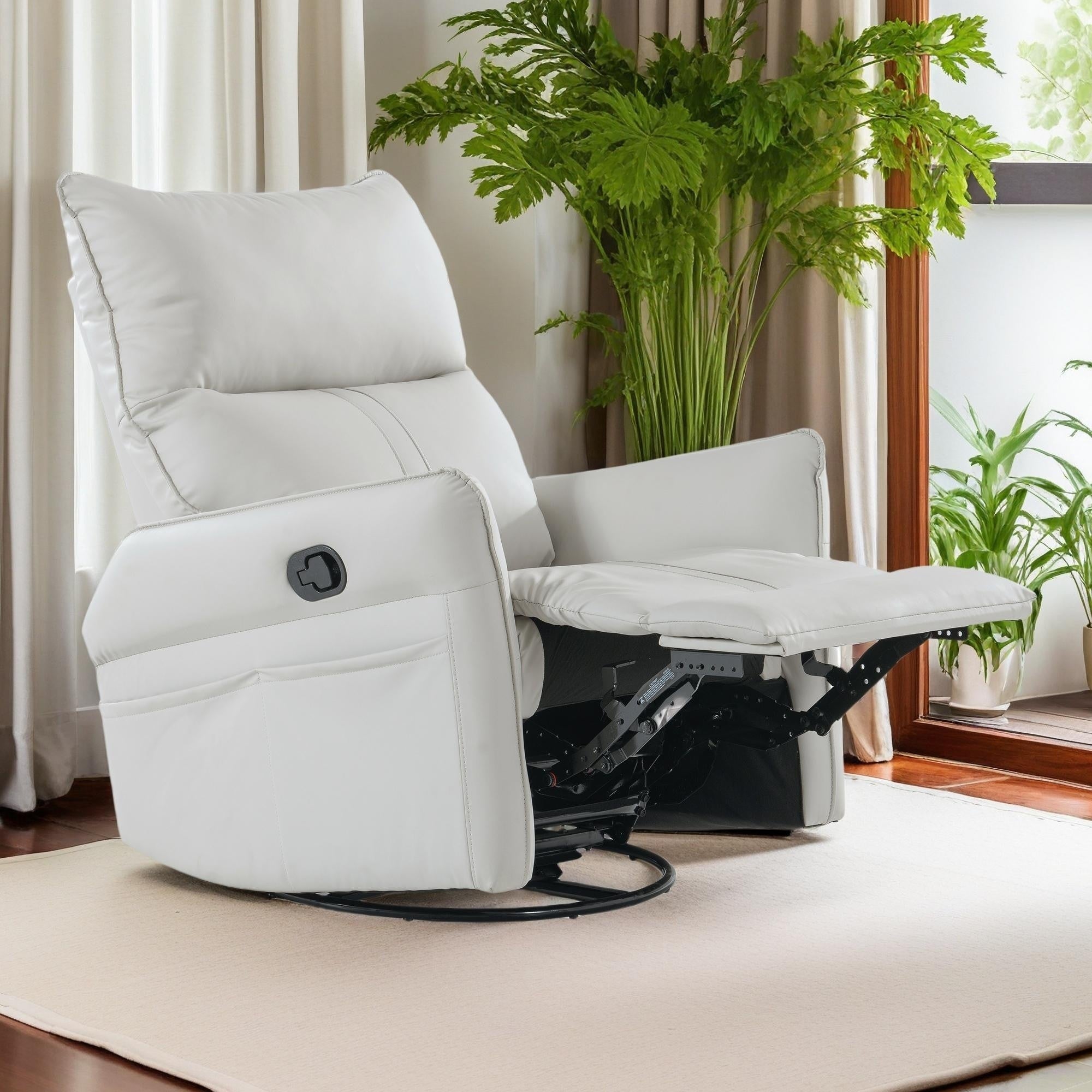 Fauteuil inclinable manuel pivotant à 360° pour salon et chambre à coucher