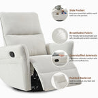 Fauteuil inclinable manuel pivotant à 360° pour salon et chambre à coucher