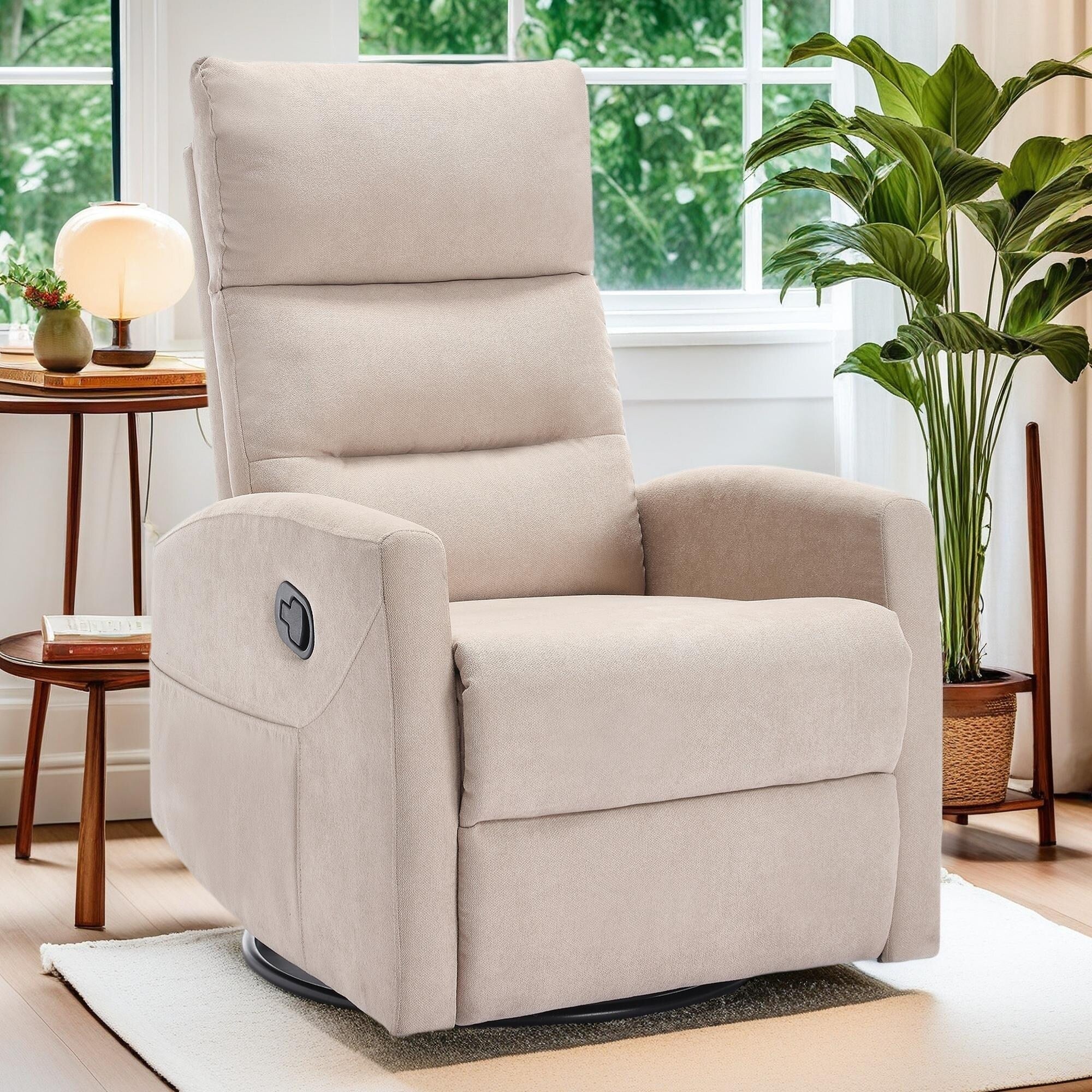 Fauteuil inclinable manuel pivotant à 360° pour salon