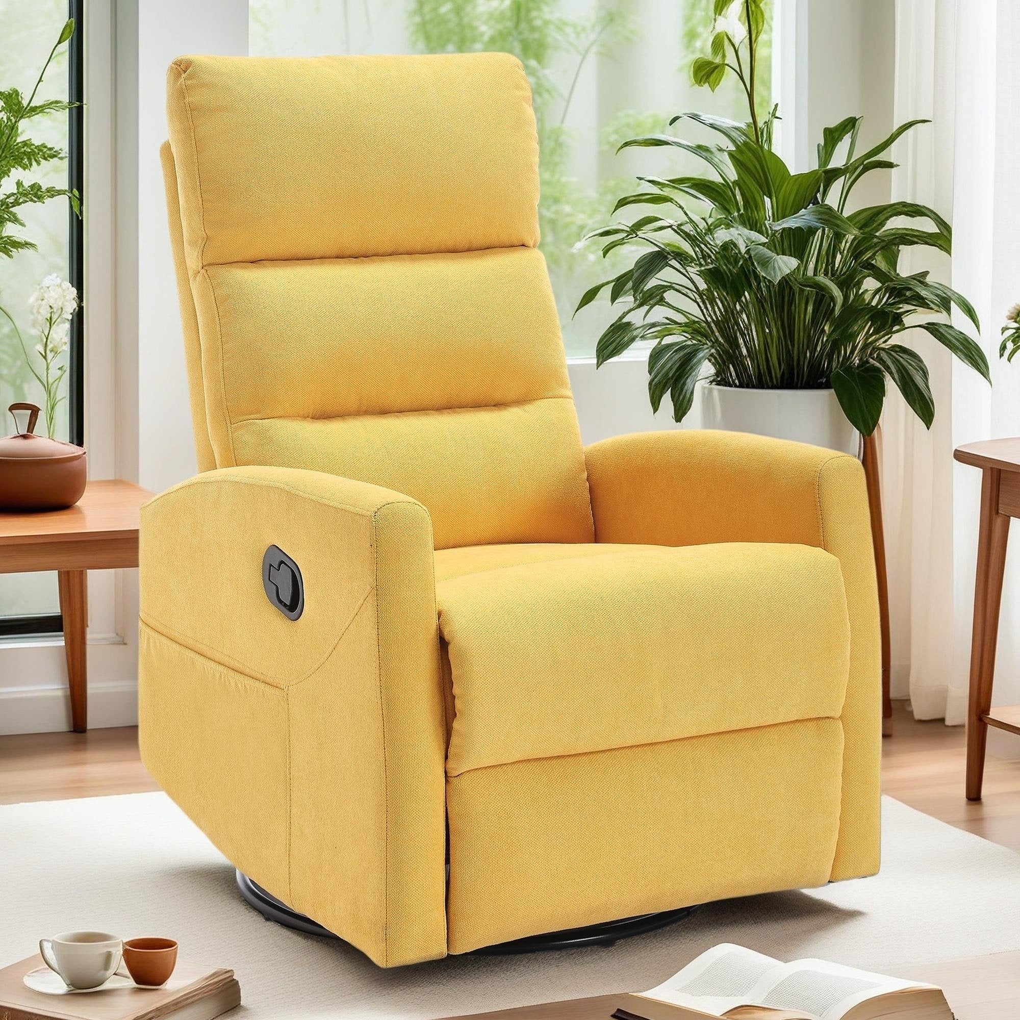 Fauteuil inclinable manuel pivotant à 360° pour salon