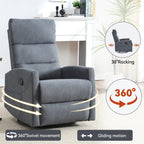 Fauteuil inclinable manuel pivotant à 360° pour salon