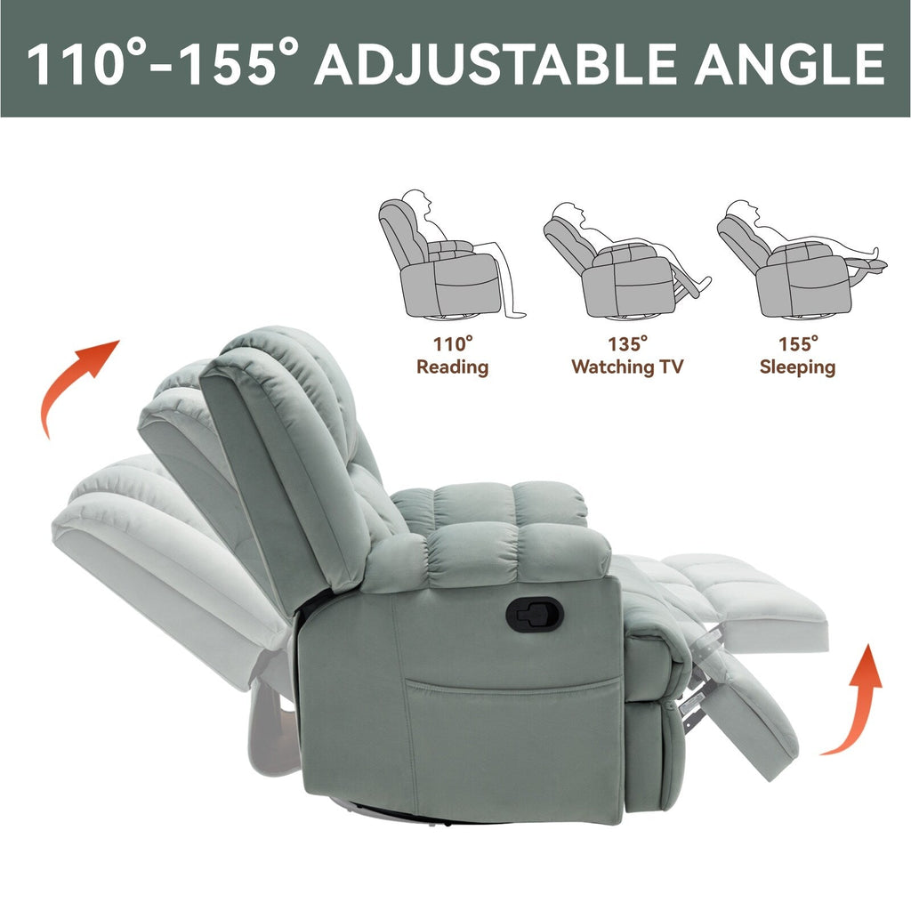 Fauteuil inclinable pivotant à 360° - Confort surdimensionné