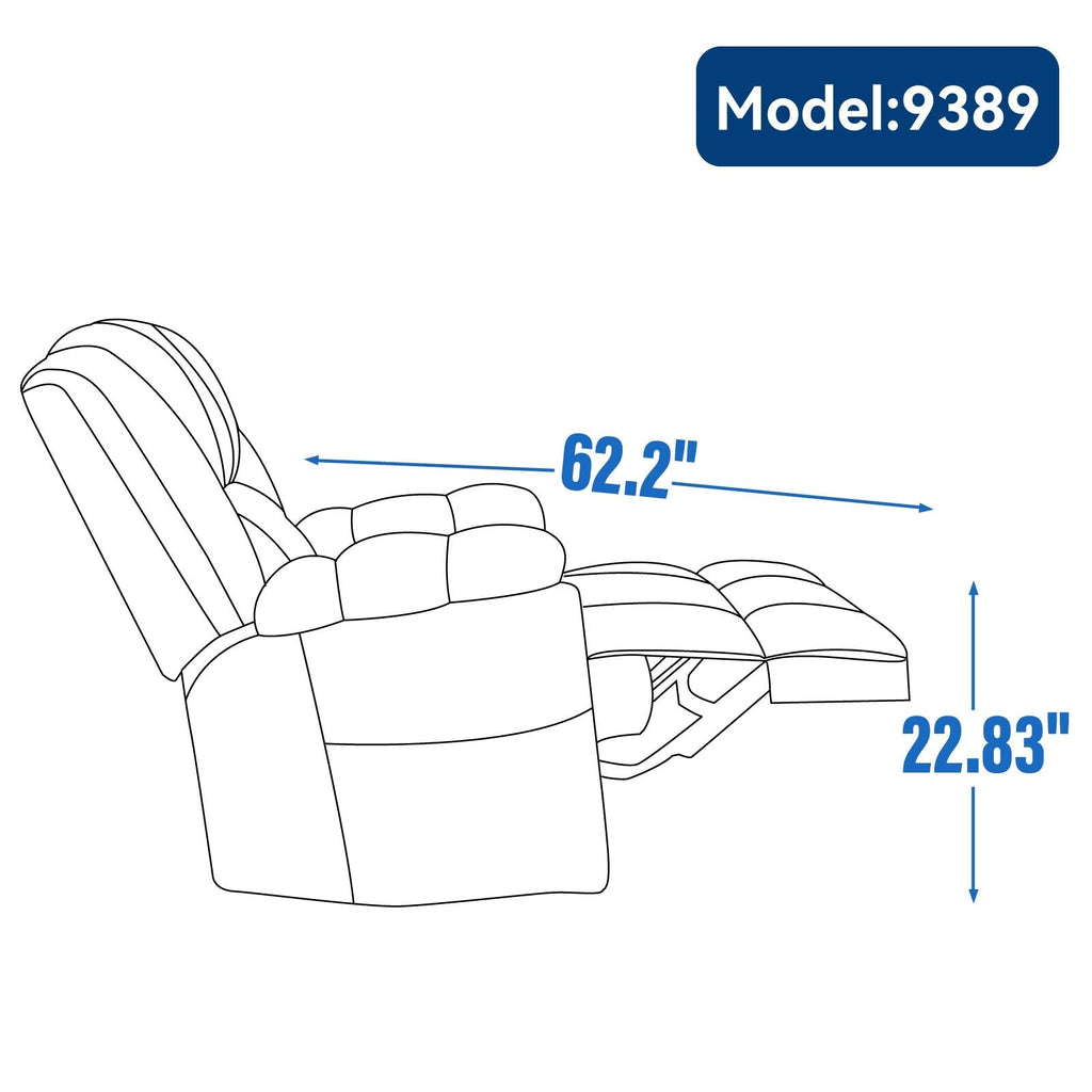 Fauteuil inclinable pivotant à 360° - Confort surdimensionné