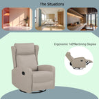 Fauteuil inclinable pivotant à 360° avec dossier à 3 positions et bascule