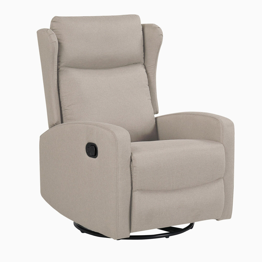 Fauteuil inclinable pivotant à 360° avec dossier à 3 positions et bascule