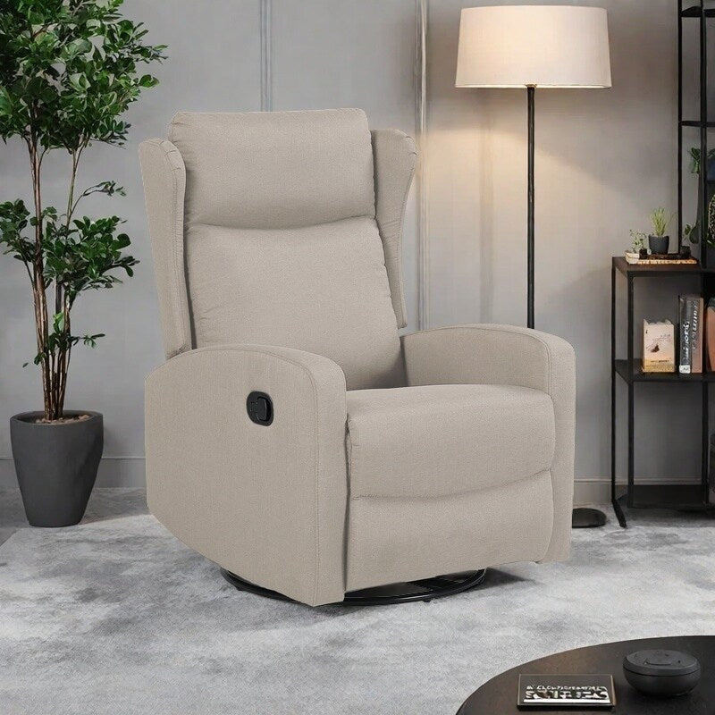 Fauteuil inclinable pivotant à 360° avec dossier à 3 positions et bascule