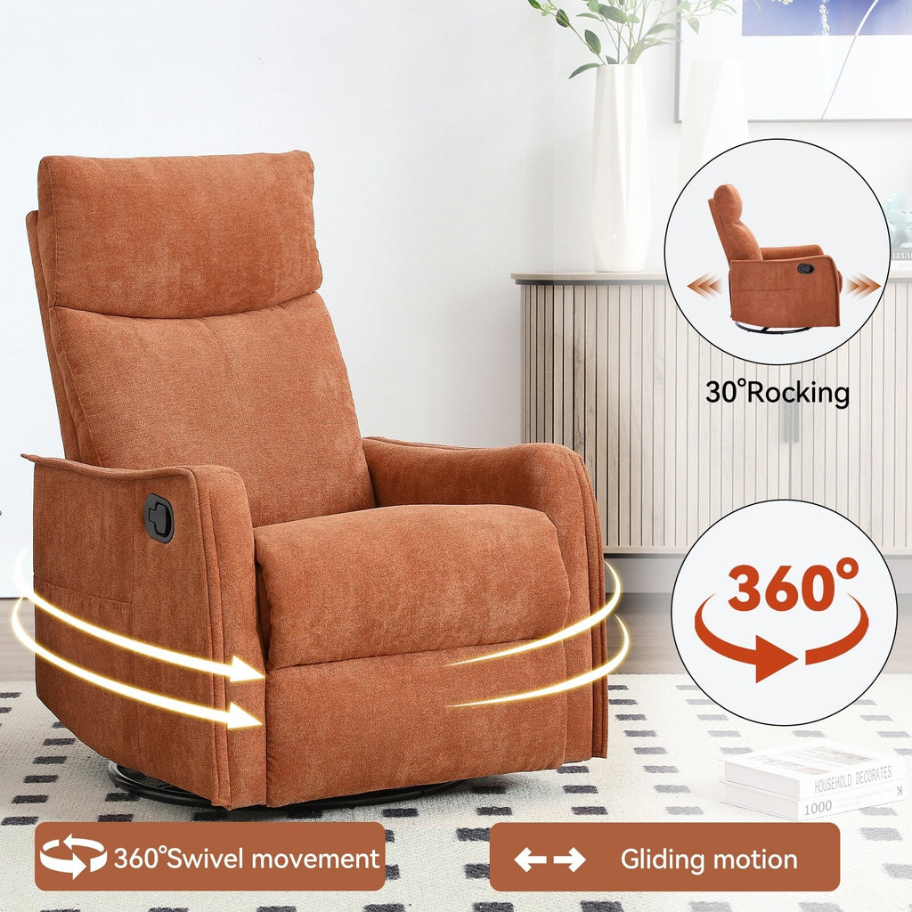 Fauteuil inclinable pivotant à 360° avec massage et chauffage lombaire