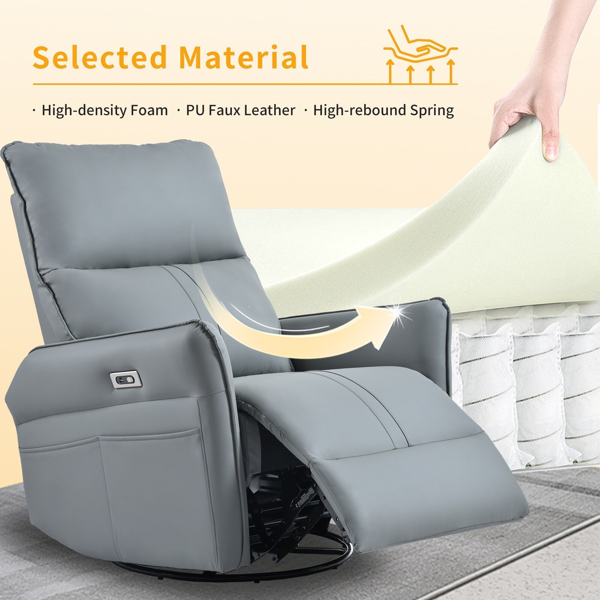 Fauteuil inclinable pivotant à 360°