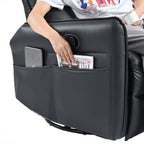 Fauteuil inclinable pivotant à 360°, planeur manuel avec repose-pieds, fauteuil de salon rembourré moderne pour petits espaces, poches latérales