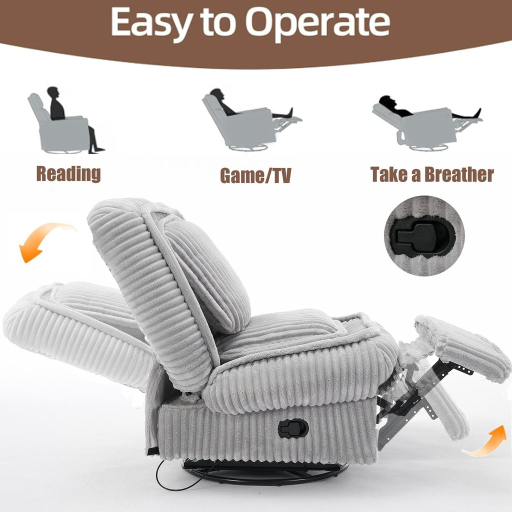 Canapé simple pivotant à 360°, canapé inclinable, fauteuil à bascule manuel sans accoudoirs, salon, bureau