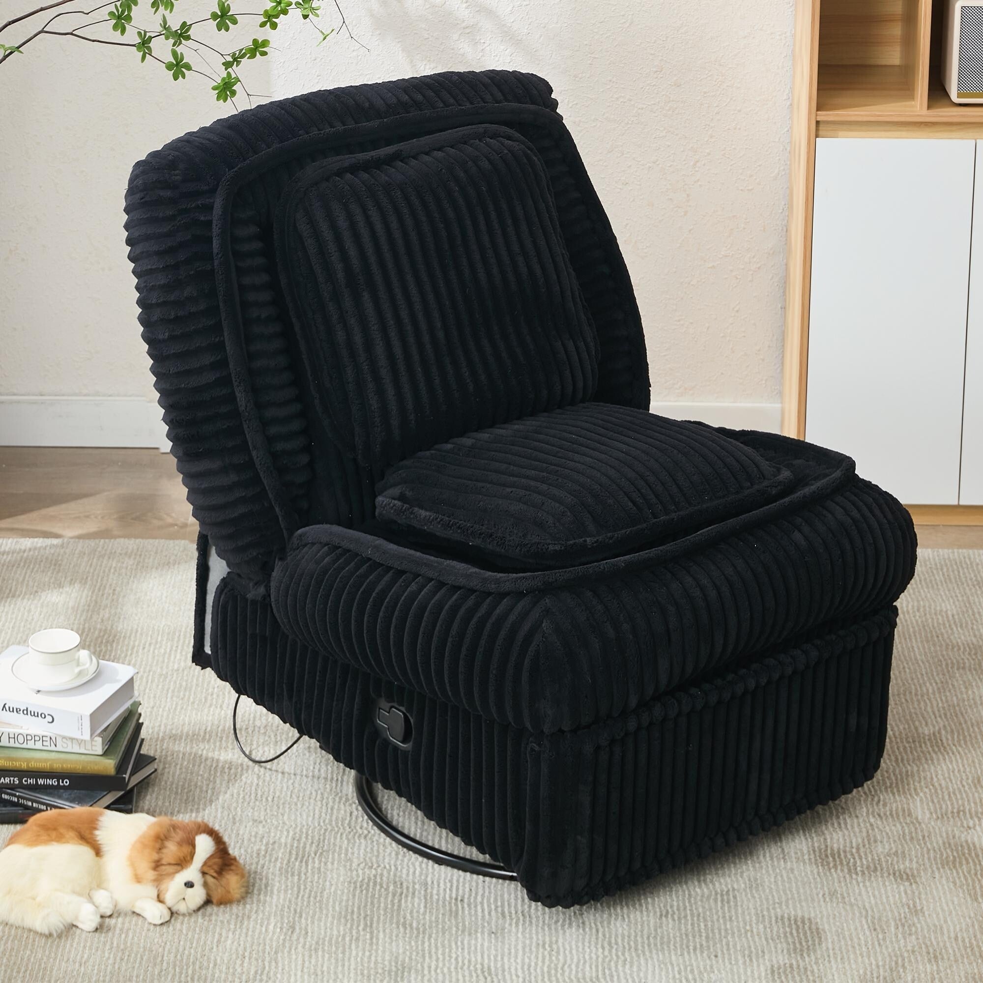 Canapé simple pivotant à 360°, canapé inclinable, fauteuil à bascule manuel sans accoudoirs, salon, bureau