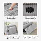 Canapé simple pivotant à 360°, canapé inclinable, fauteuil à bascule manuel sans accoudoirs, salon, bureau