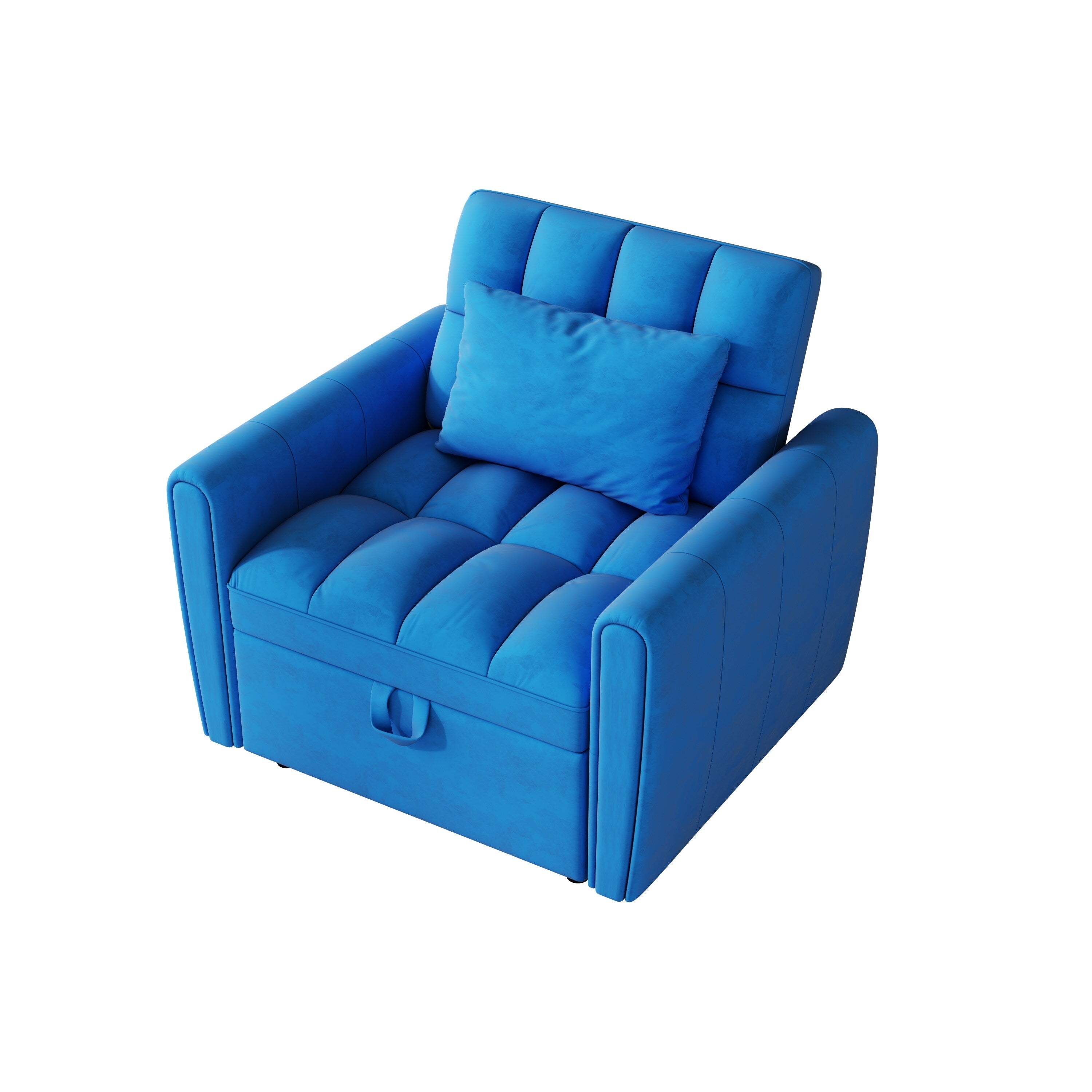 Canapé-lit pliable de grande taille de 38,2 pouces, canapé simple en velours moderne, canapé-lit avec dossier réglable