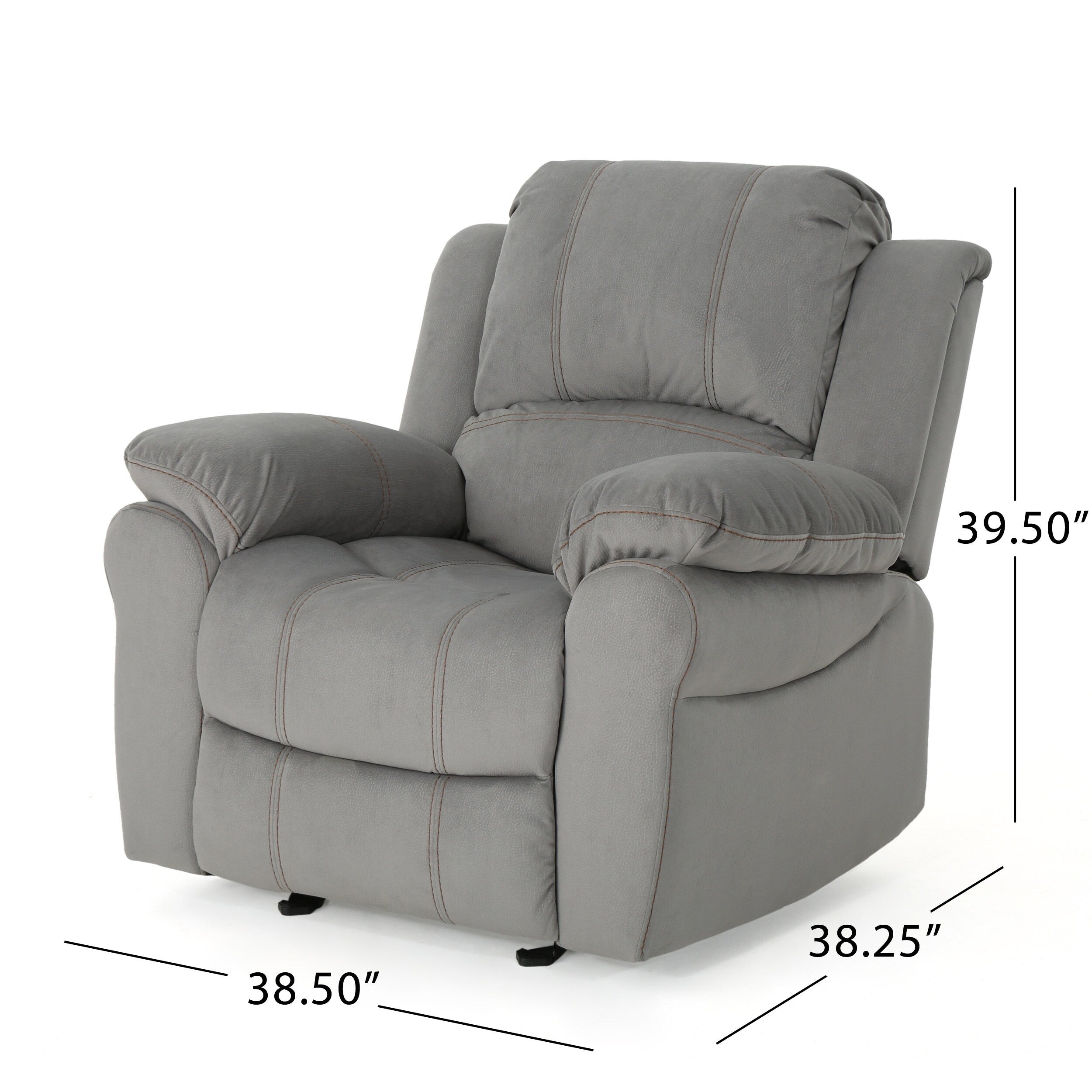 Fauteuil inclinable standard à planeur manuel de 38,5 po de large
