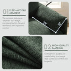 Canapé simple en chenille de 38 pouces avec pouf de rangement, chargeur USB, poches de rangement latérales et accoudoirs en forme de coussin