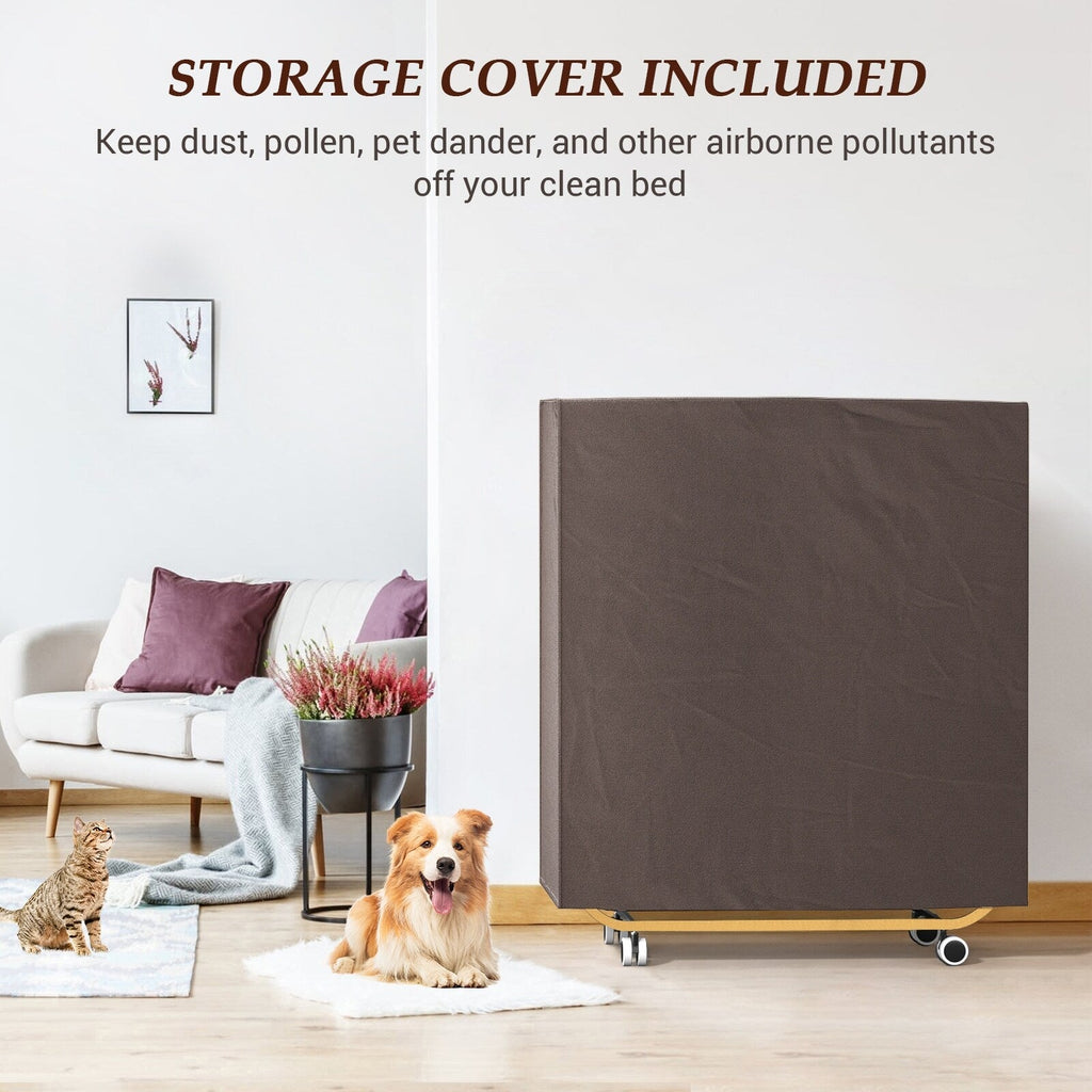 Lit pliant 38'' avec matelas, lit pliable portable avec housse de rangement