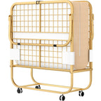 Lit pliant 38'' avec matelas, lit pliable portable avec housse de rangement