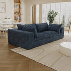 Canapé Cloud 39,8 pouces, tissu velours côtelé, canapés à assise profonde, conception à double couche, coussin amovible, sans assemblage, combinaison DIY