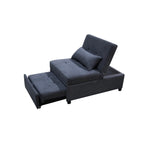 Canapé-lit ottoman simple pliable de 39,8 pouces avec dossier réglable et oreillers pour le salon