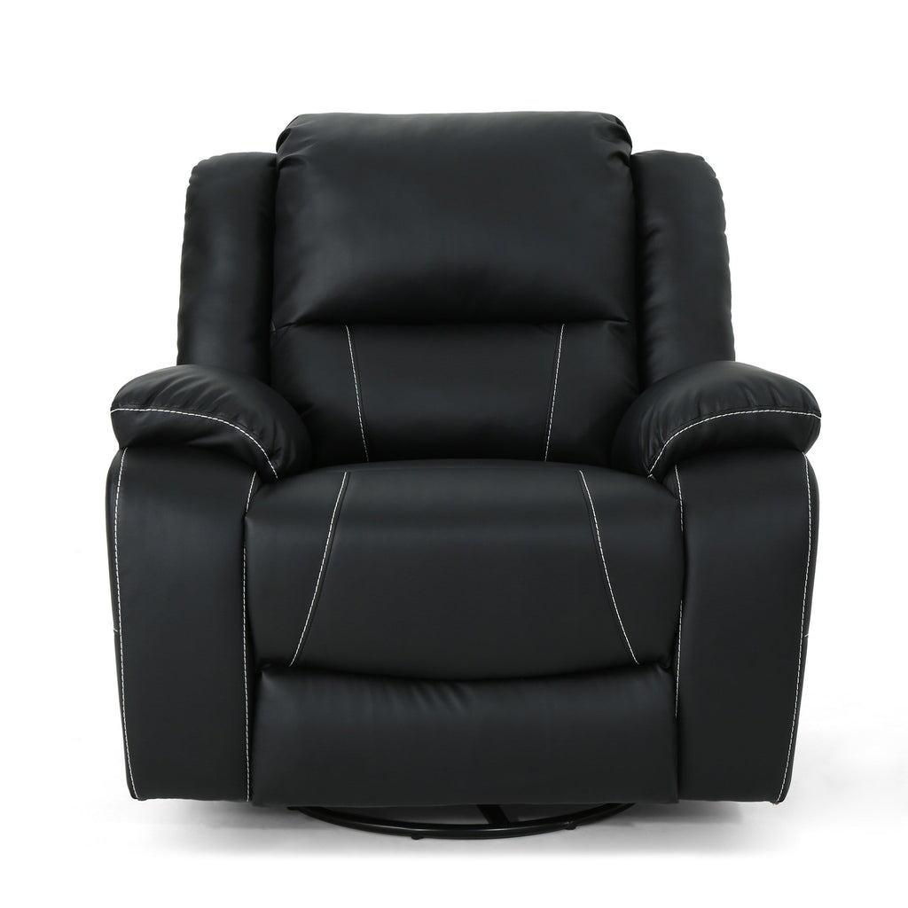 Fauteuil inclinable standard pivotant manuel en similicuir de 39 po de large