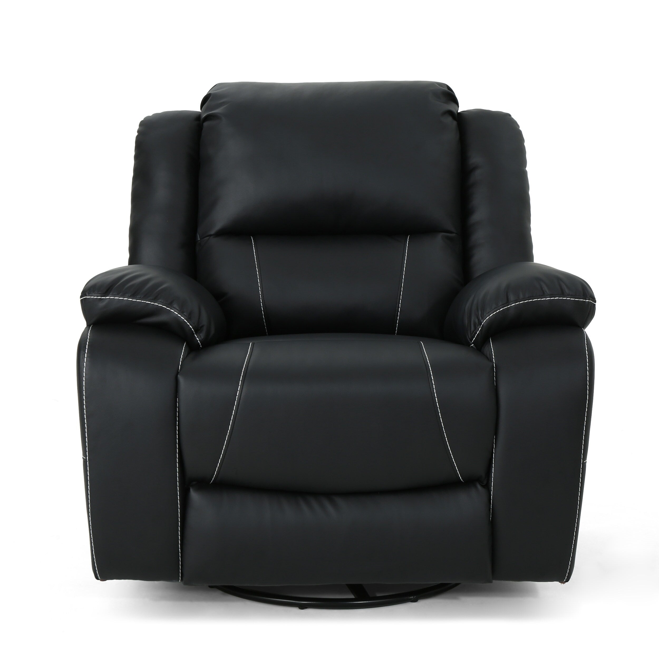 Fauteuil inclinable standard pivotant manuel en similicuir de 39 po de large