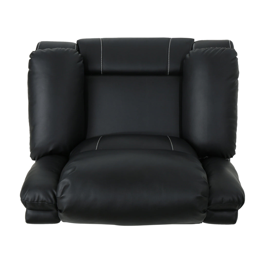Fauteuil inclinable standard pivotant manuel en similicuir de 39 po de large