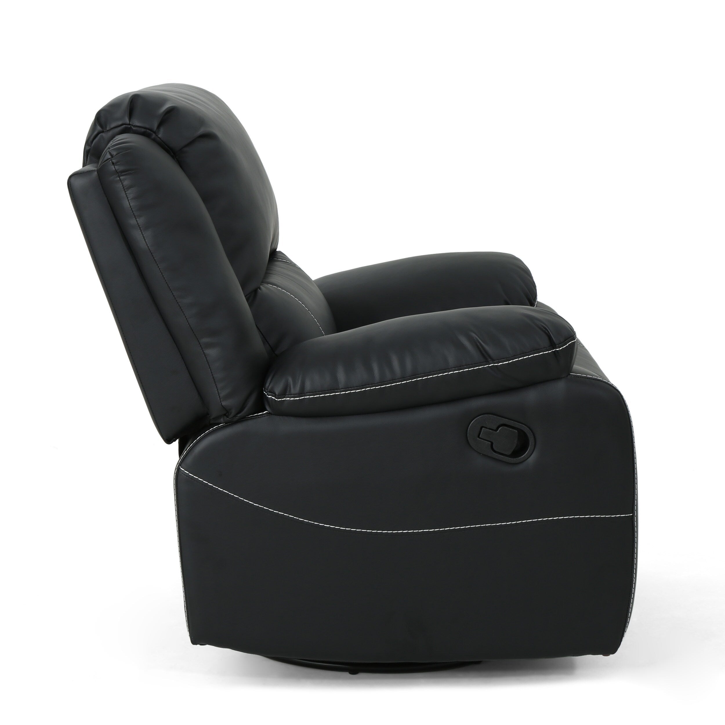 Fauteuil inclinable standard pivotant manuel en similicuir de 39 po de large