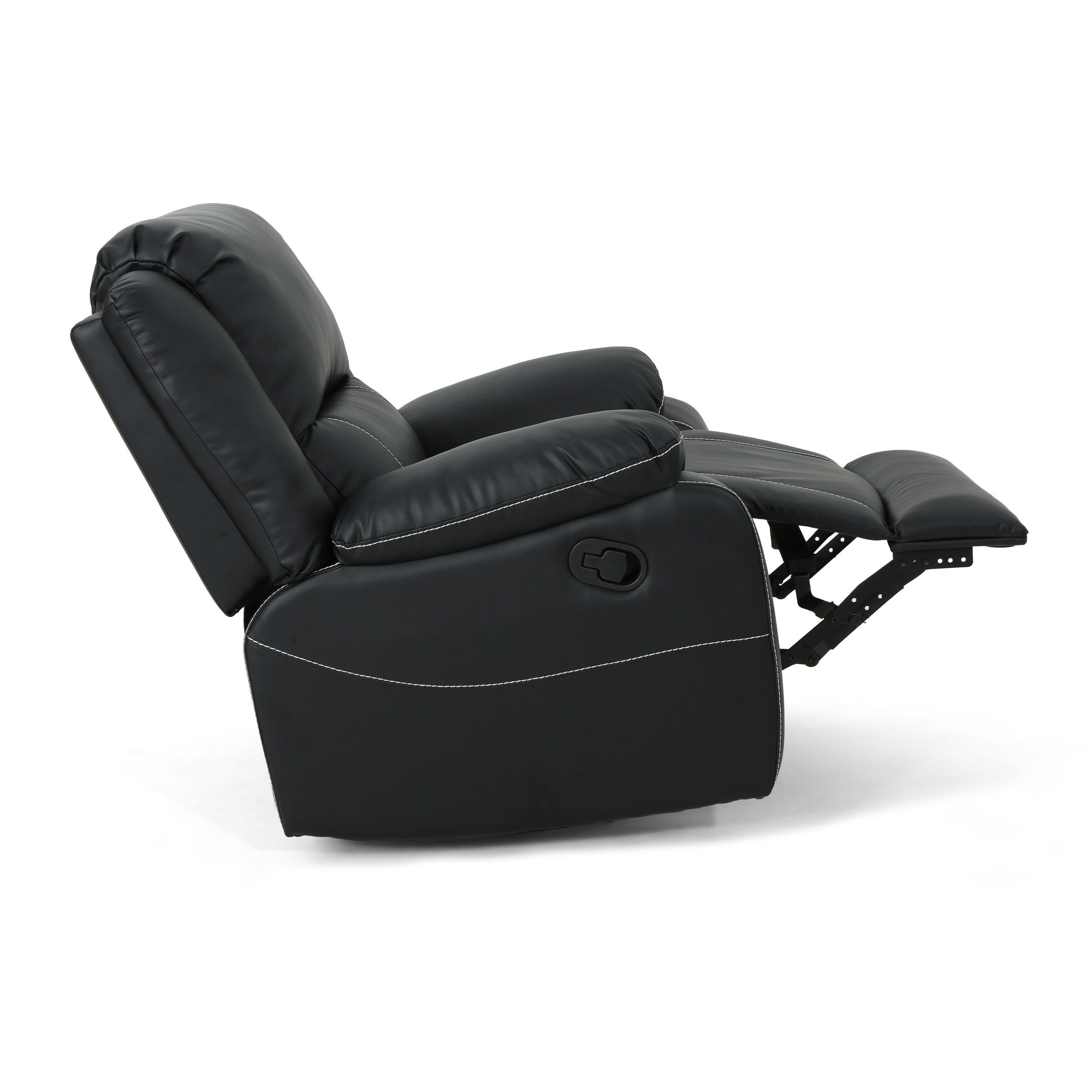 Fauteuil inclinable standard pivotant manuel en similicuir de 39 po de large