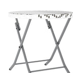 Ensemble de bistrot pliant 3 pièces en rotin PE pour intérieur/extérieur