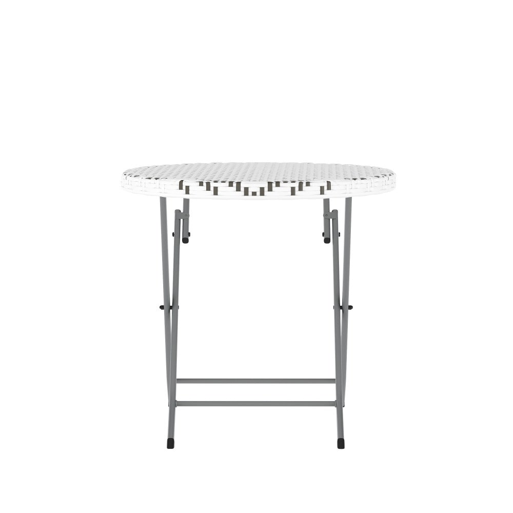 Ensemble de bistrot pliant 3 pièces en rotin PE pour intérieur/extérieur