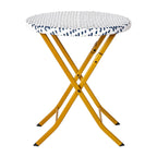 Ensemble de bistrot pliant 3 pièces en rotin PE pour intérieur/extérieur