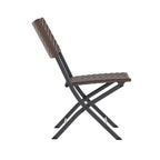 Ensemble de bistrot pliant 3 pièces en rotin PE pour intérieur/extérieur