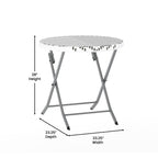 Ensemble de bistrot pliant 3 pièces en rotin PE pour intérieur/extérieur