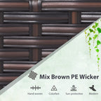 Ensemble de 3 meubles de patio en osier pour balcon avec housses de coussin