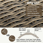 Ensemble de sièges d'extérieur pour 4 personnes avec coussins