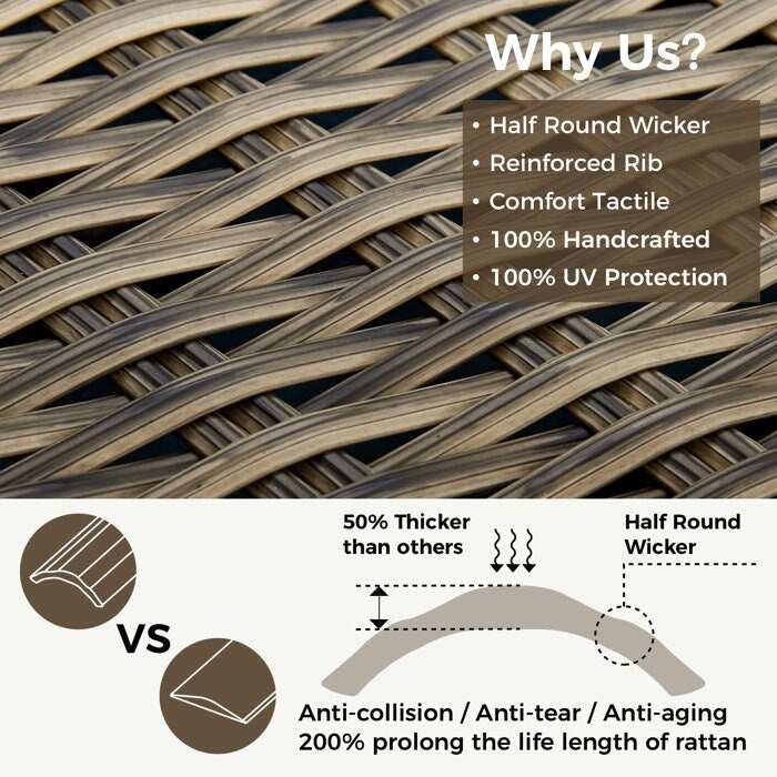 Ensemble de sièges d'extérieur pour 4 personnes avec coussins