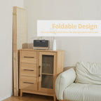 Paravent en bambou 4/6 panneaux, 1,8 m, amovible, pour séparation de pièce, écran de confidentialité pliable