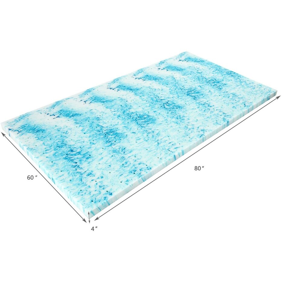 Surmatelas en mousse à mémoire de forme avec gel rafraîchissant de 10 cm et mousse ventilée CertiPUR-US