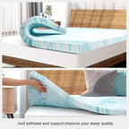 Surmatelas en mousse à mémoire de forme avec gel rafraîchissant de 10 cm et mousse ventilée CertiPUR-US