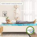 Surmatelas en mousse à mémoire de forme avec gel rafraîchissant de 10 cm et mousse ventilée CertiPUR-US