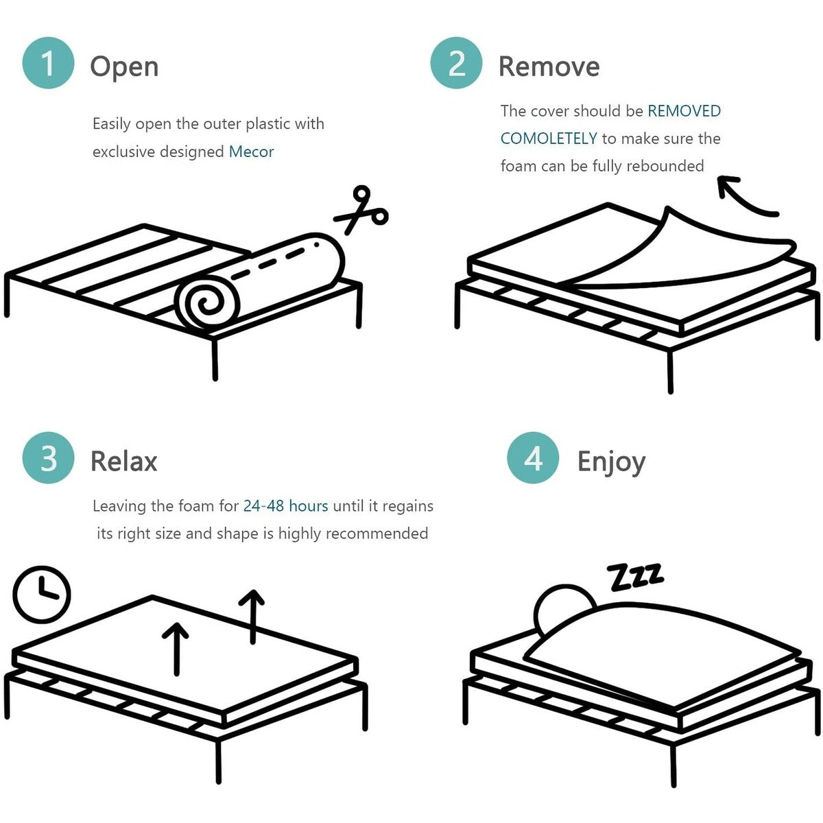 Surmatelas en mousse à mémoire de forme avec gel rafraîchissant de 10 cm et mousse ventilée CertiPUR-US