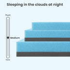 Surmatelas en mousse à mémoire de forme de 10 cm, entièrement en gel, rafraîchissant, soulageant la pression et soulageant les douleurs dorsales, CertiPUR